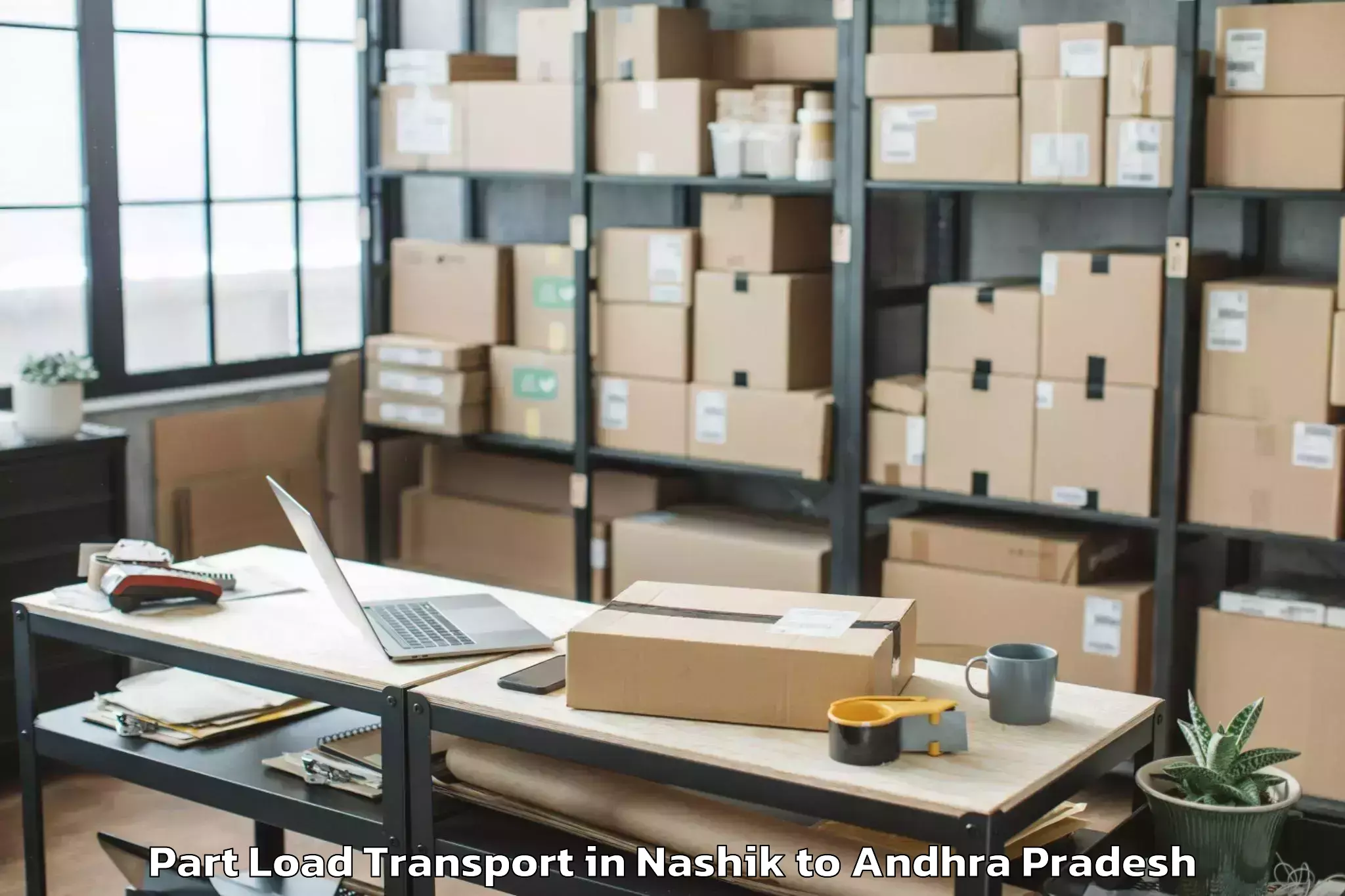 Nashik to Nandyala Part Load Transport Booking